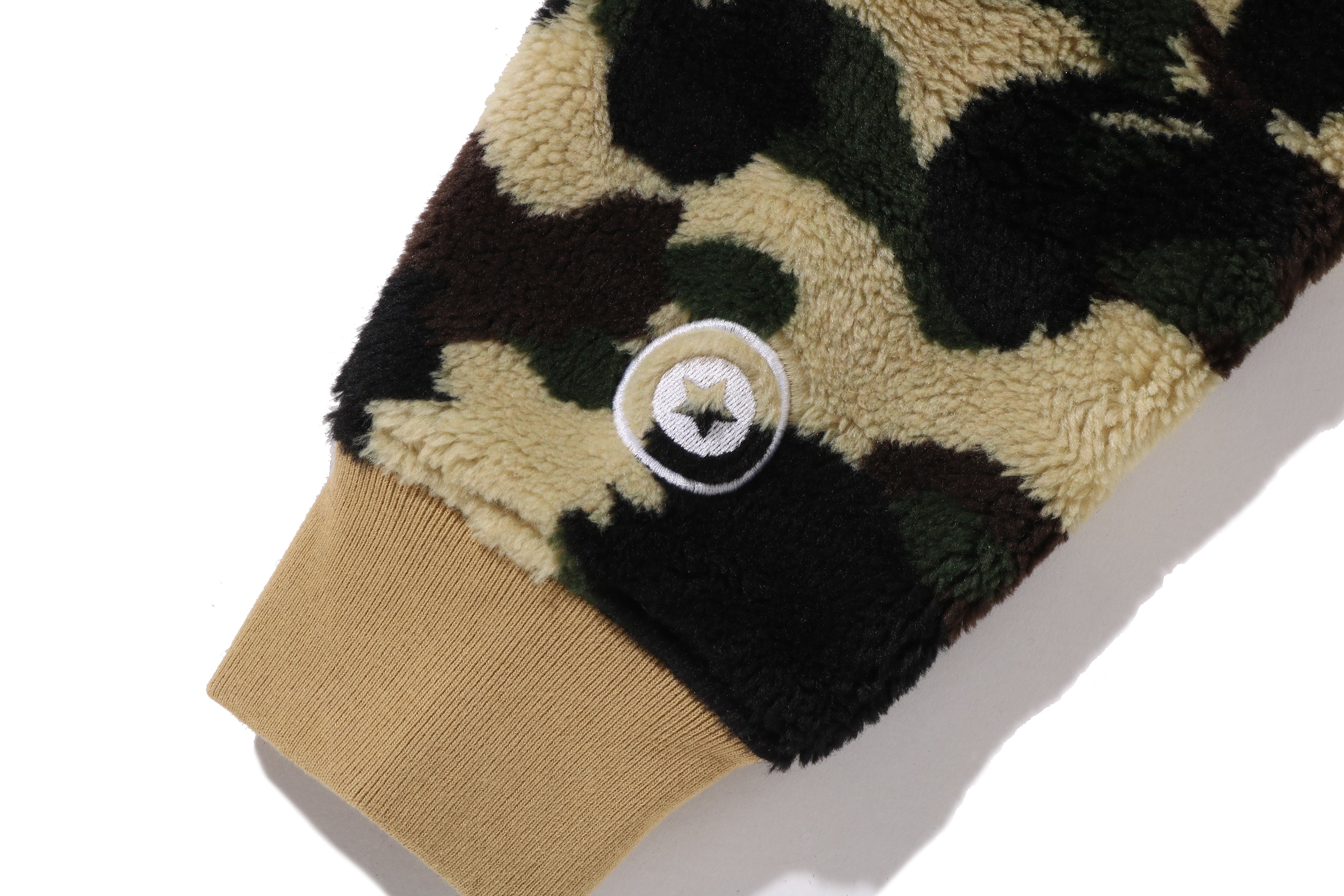 A BATHING APE® 1st Camo 2nd Shark Boa Hoodie Jacket | Bape