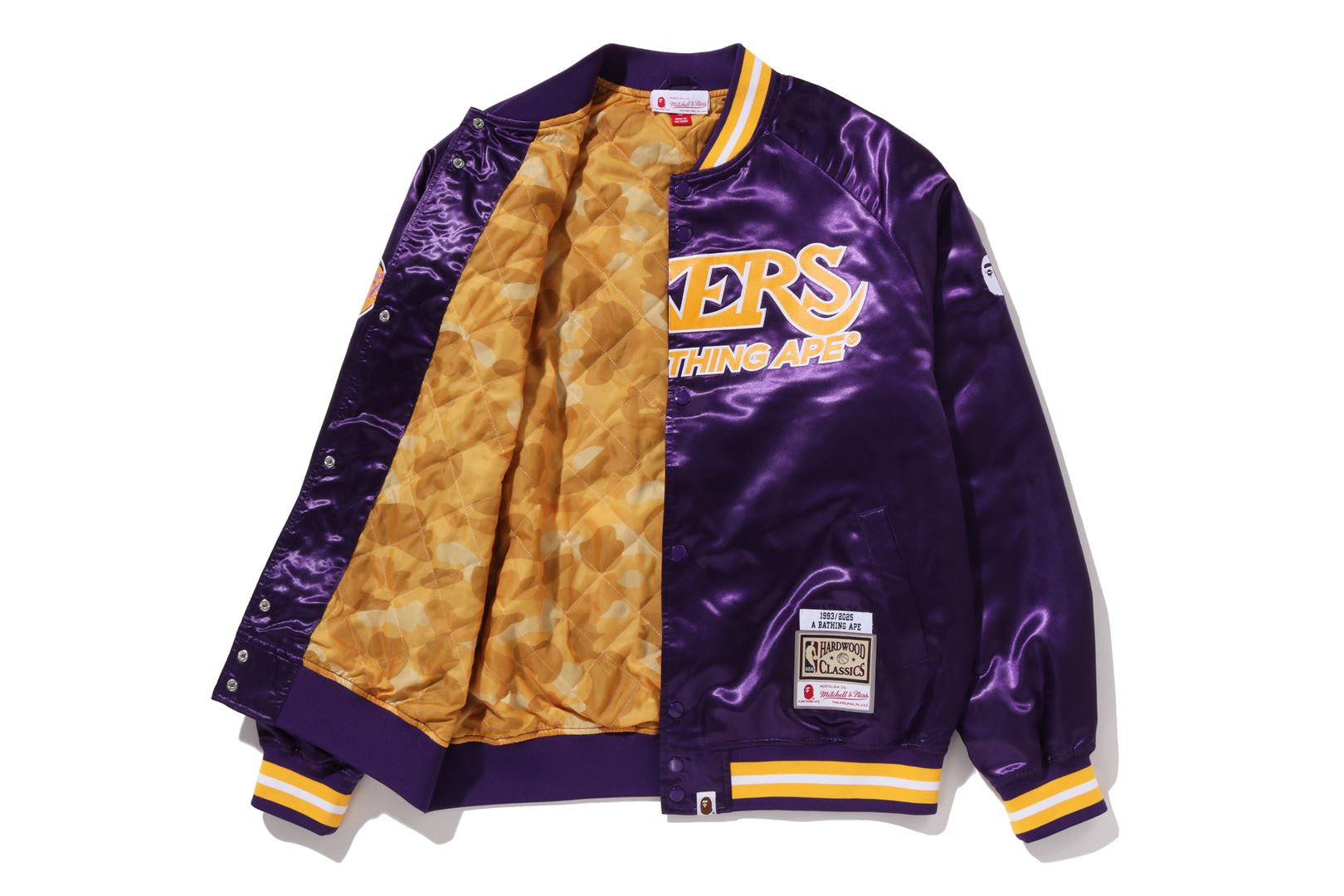 A BATHING APE® BAPE X M&N NBA - Los Angeles Lakers Satin Jacket