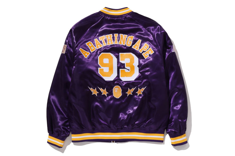 BAPE X M&N NBA - LOS ANGELES LAKERS SATIN JACKET