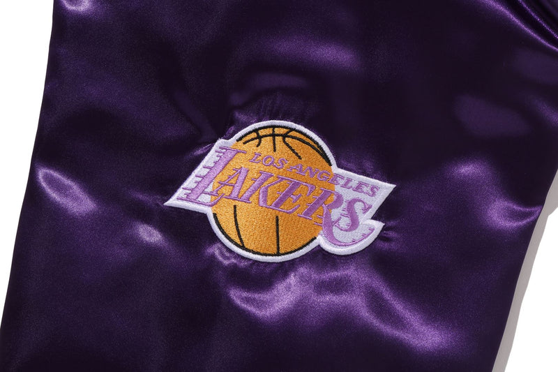 BAPE X M&N NBA - LOS ANGELES LAKERS SATIN JACKET