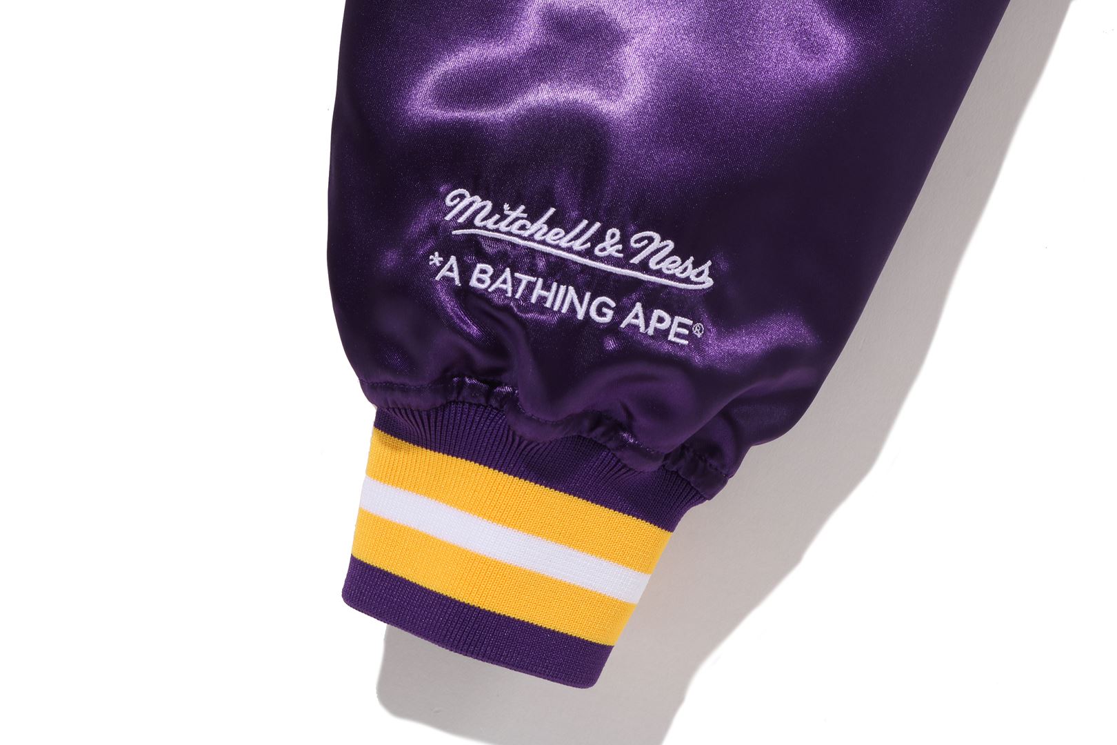 A BATHING APE® BAPE X M&N NBA - Los Angeles Lakers Satin Jacket