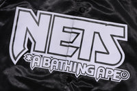 BAPE X M&N NBA - NEW JERSEY NETS SATIN JACKET