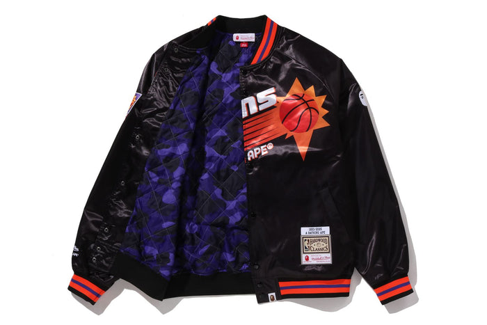 BAPE X M&N NBA - PHOENIX SUNS SATIN JACKET