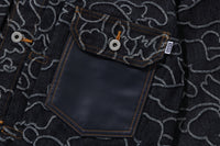 BAPE X OVO NEON 1ST CAMO JACQUARD DENIM JACKET