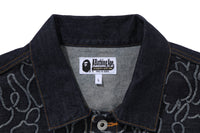 BAPE X OVO NEON 1ST CAMO JACQUARD DENIM JACKET