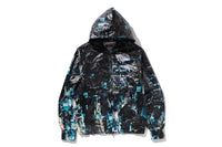 OVERALL PRINT CREASE HOODED JACKET