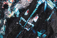 OVERALL PRINT CREASE HOODED JACKET