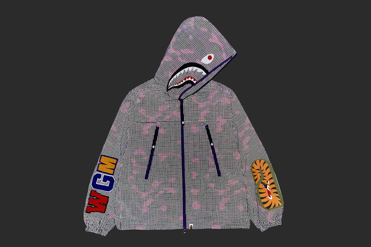 COLOR CAMO REFLECTIVE RIPSTOP SHARK FULL ZIP JACKET