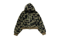 1ST CAMO BOXY CROPPED HOODIE JACKET