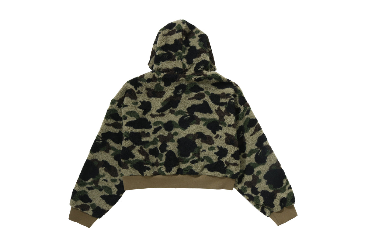 1ST CAMO BOXY CROPPED HOODIE JACKET