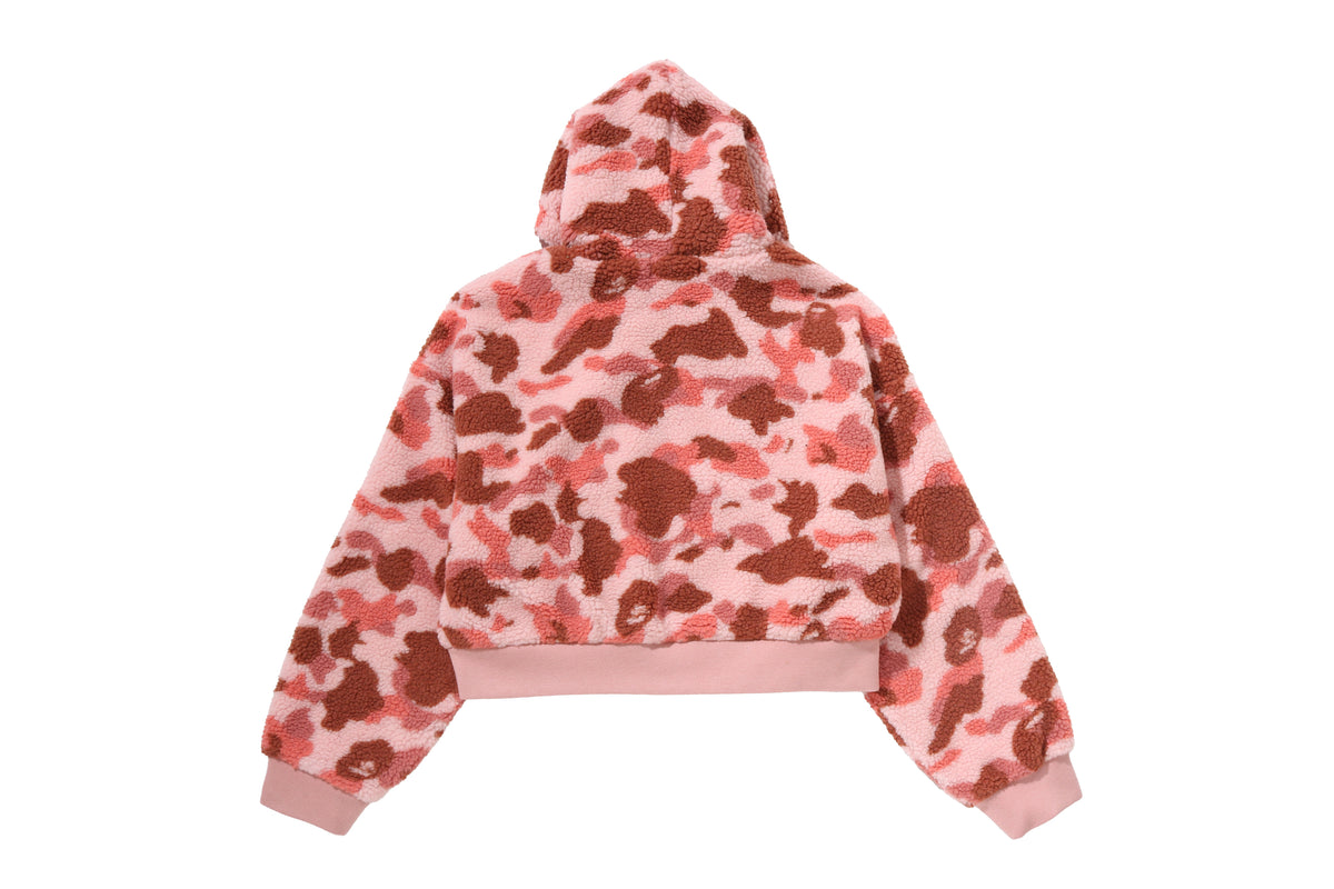 1ST CAMO BOXY CROPPED HOODIE JACKET