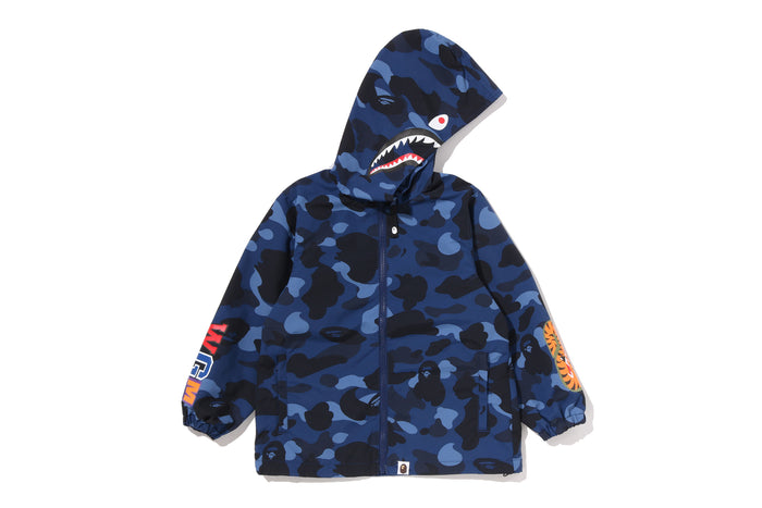 COLOR CAMO SHARK HOODIE JACKET KIDS