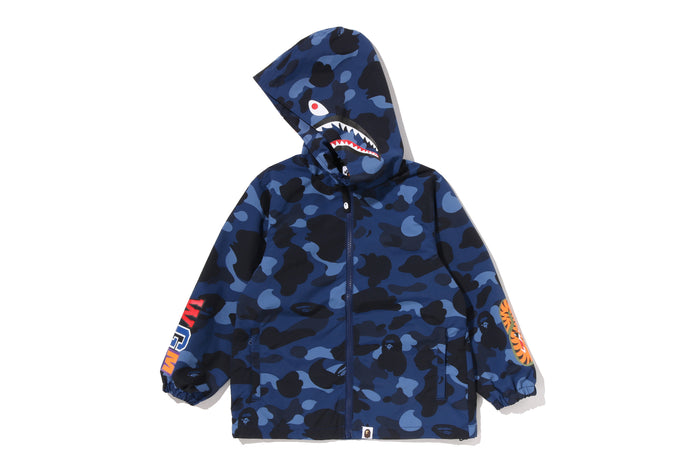 COLOR CAMO SHARK HOODIE JACKET KIDS