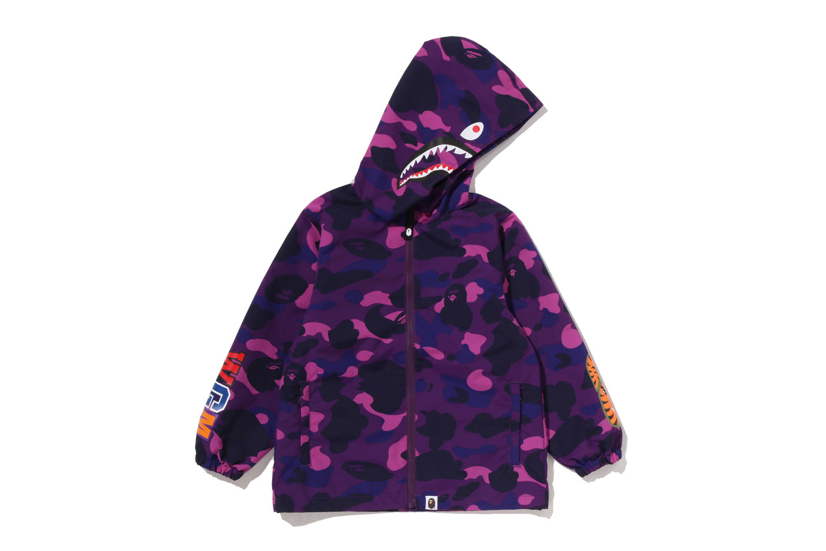COLOR CAMO SHARK HOODIE JACKET KIDS