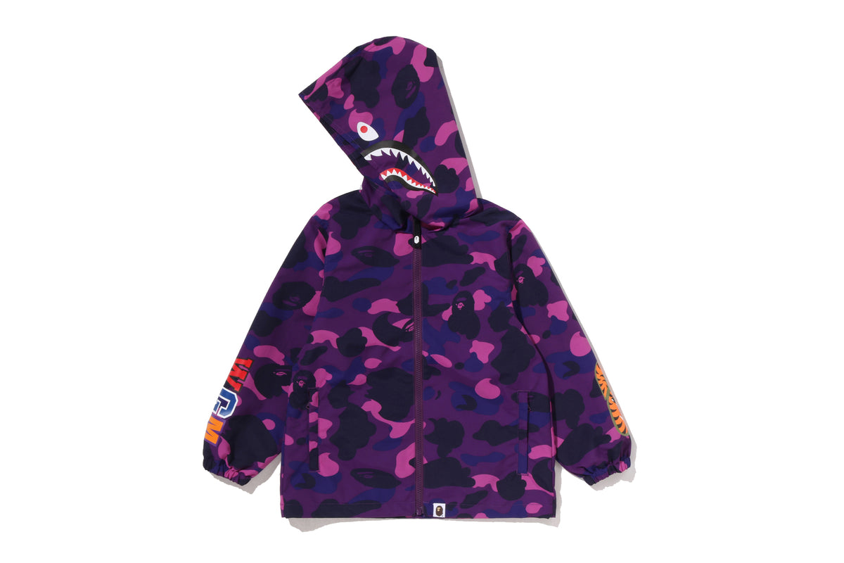COLOR CAMO SHARK HOODIE JACKET KIDS