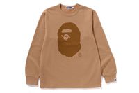 APE HEAD BRUSHED COTTON L/S TEE