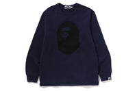 APE HEAD BRUSHED COTTON L/S TEE