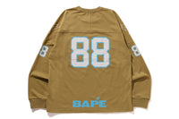 BAPE FOOTBALL RELAXED FIT L/S TEE