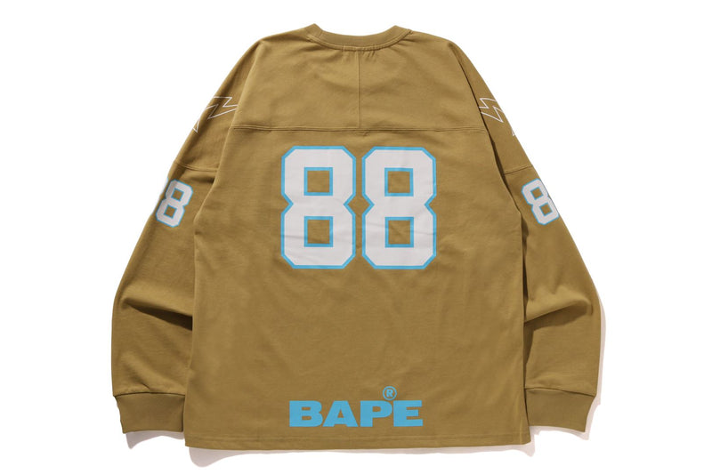 BAPE FOOTBALL RELAXED FIT L/S TEE