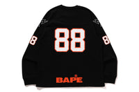 BAPE FOOTBALL RELAXED FIT L/S TEE