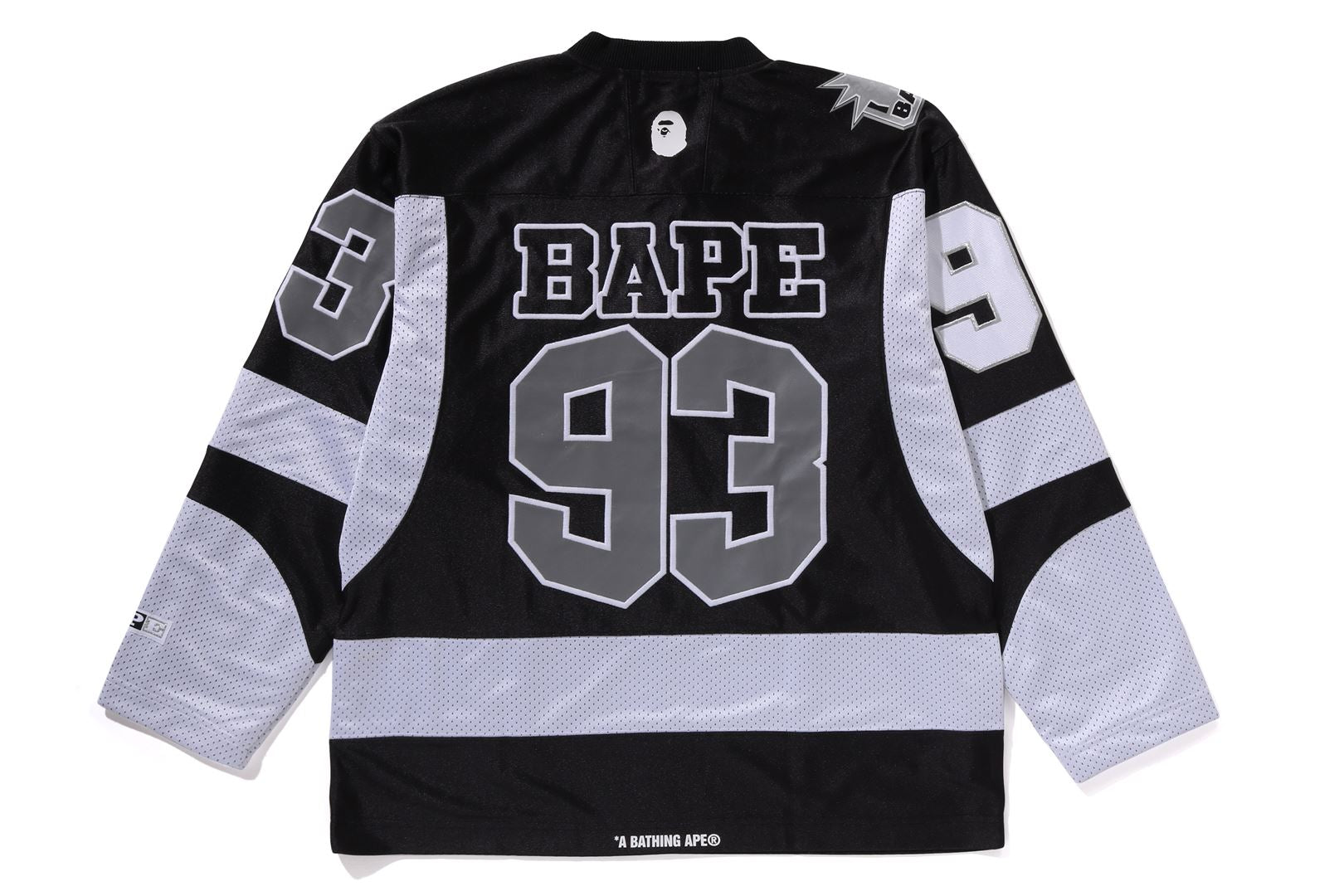 A BATHING APE® Multi Logo Relaxed Fit Ls Ice Hockey Jersey | Bape