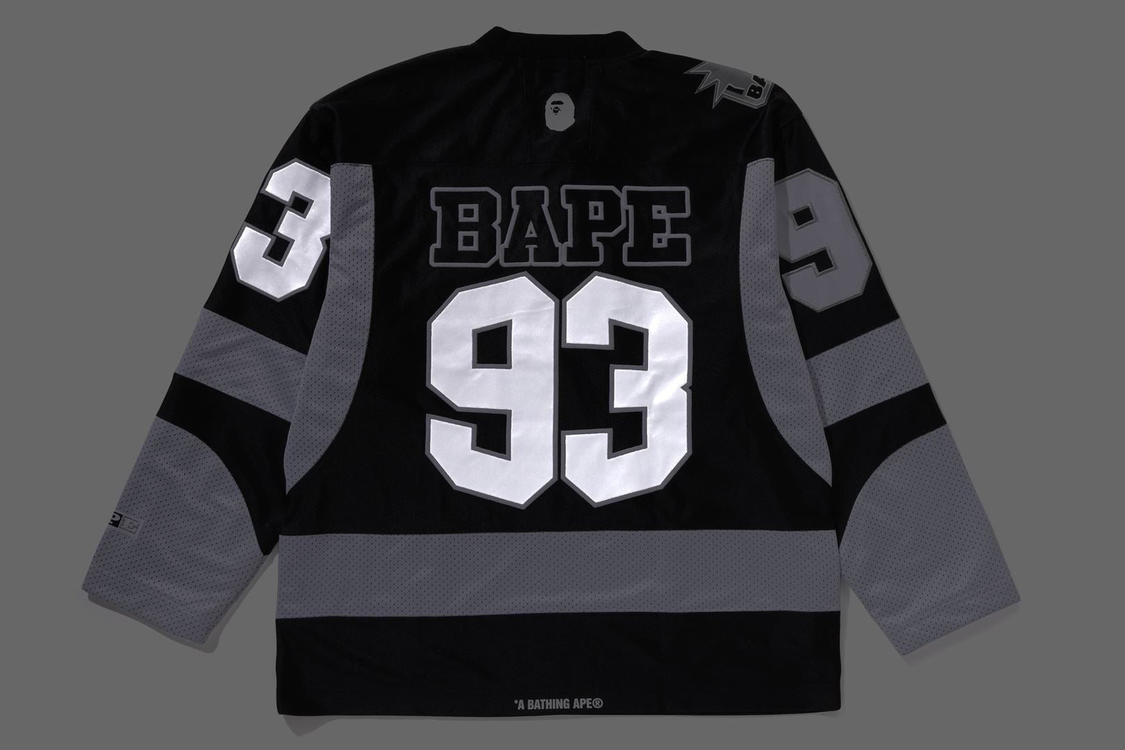 A BATHING APE® Multi Logo Relaxed Fit Ls Ice Hockey Jersey | Bape