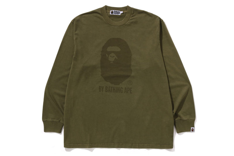 GARMENT DYE BY BATHING APE RELAXED FIT L/S TEE