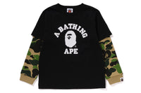 ABC CAMO COLLEGE LAYERED SLEEVES L/S TEE