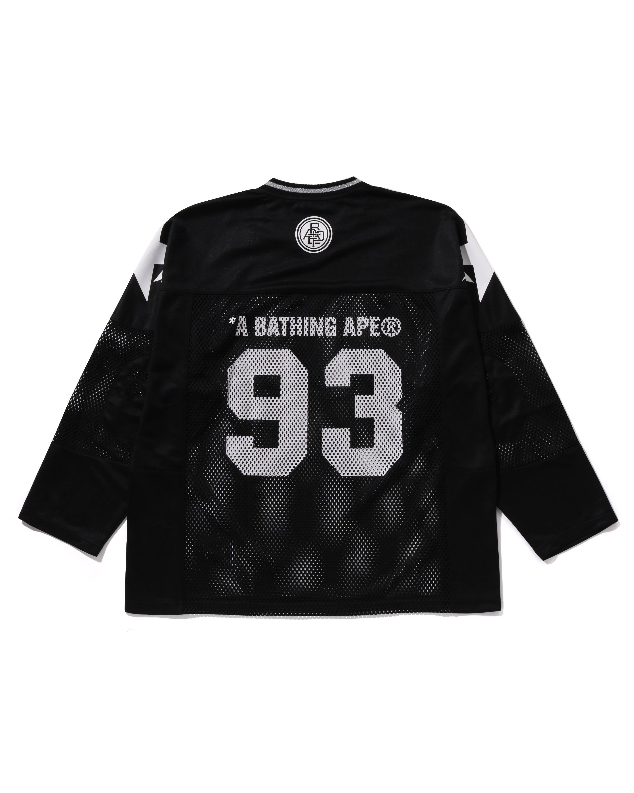 A BATHING APE® Line Camo Multilogo Relaxed Fit Football Jersey