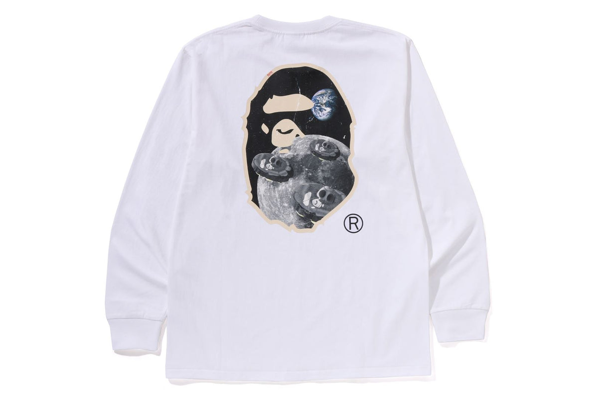 MOON APE HEAD OLD PHOTO L/S TEE