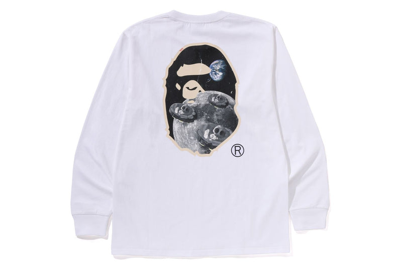 MOON APE HEAD OLD PHOTO L/S TEE