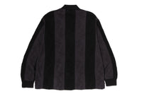 STA STRIPE PATTERN JACQUARD MULTI LOGO RELAXED FIT LS TEE