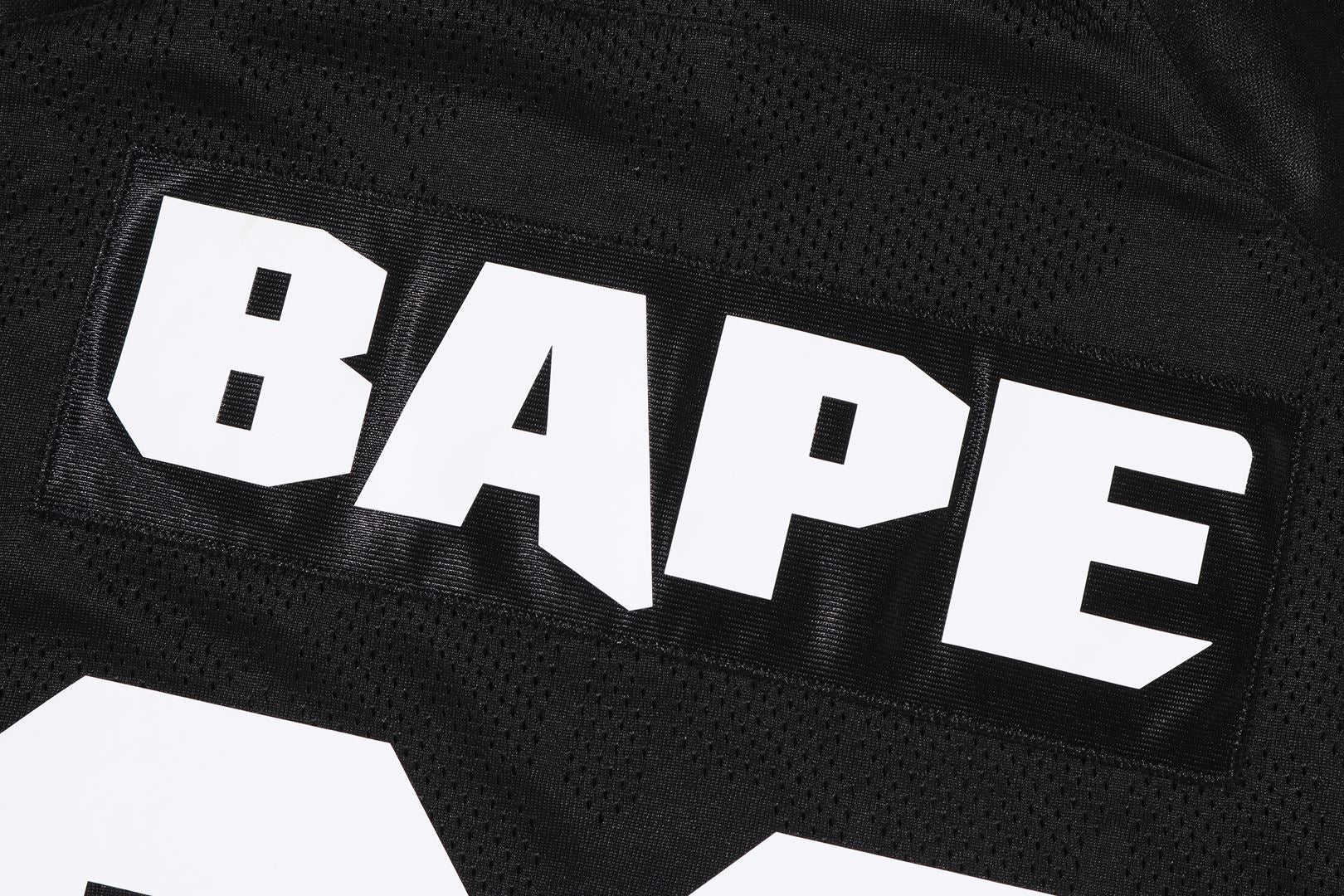A BATHING APE® Line Camo Multi Logo Cropped Fit Football Jersey