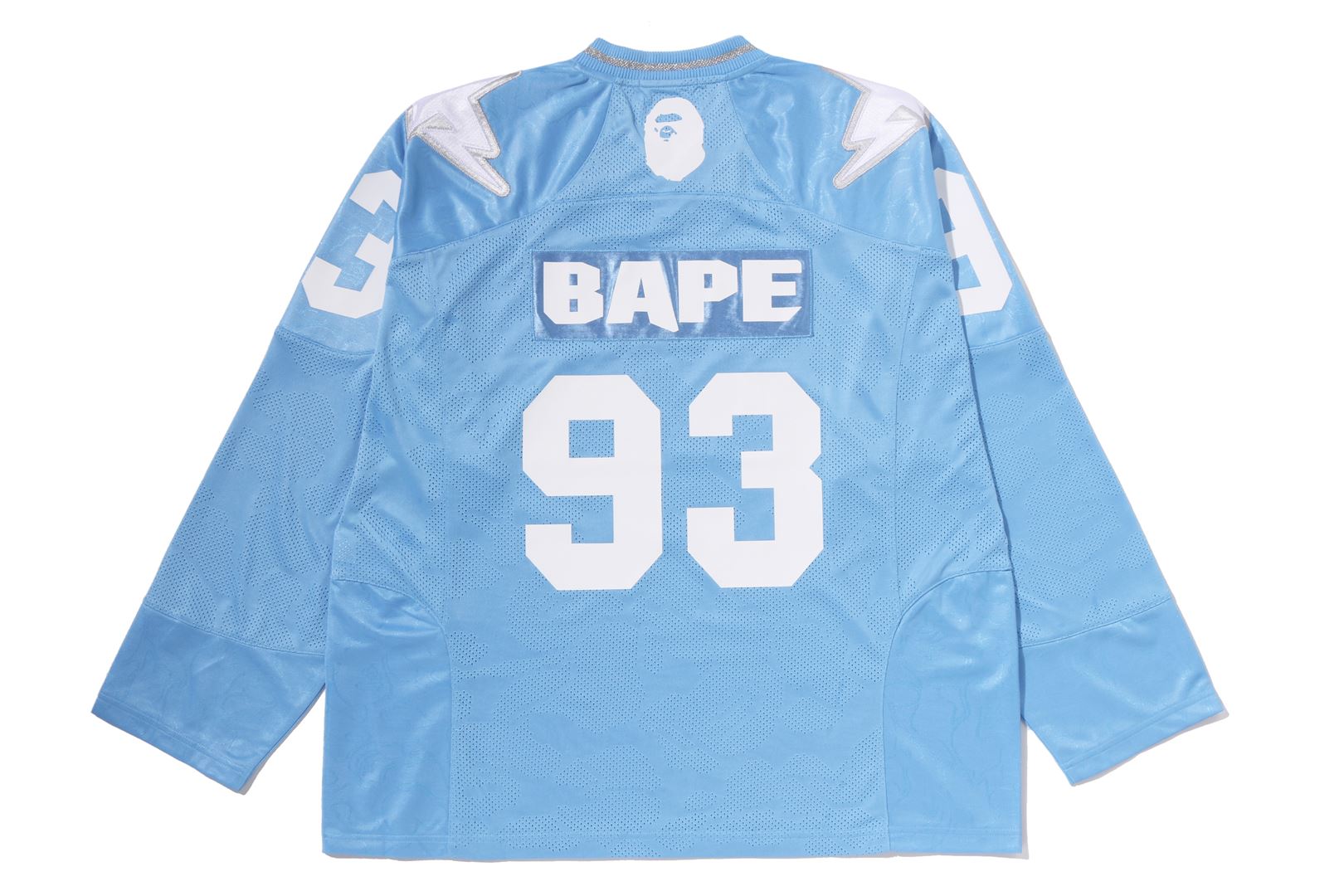 A BATHING APE® Line Camo Multi Logo Cropped Fit Football Jersey