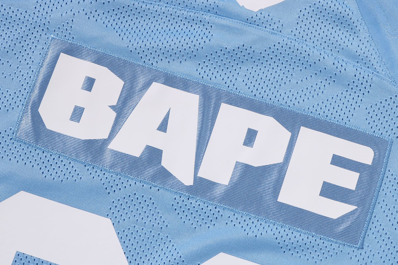 A BATHING APE® Line Camo Multi Logo Cropped Fit Football Jersey