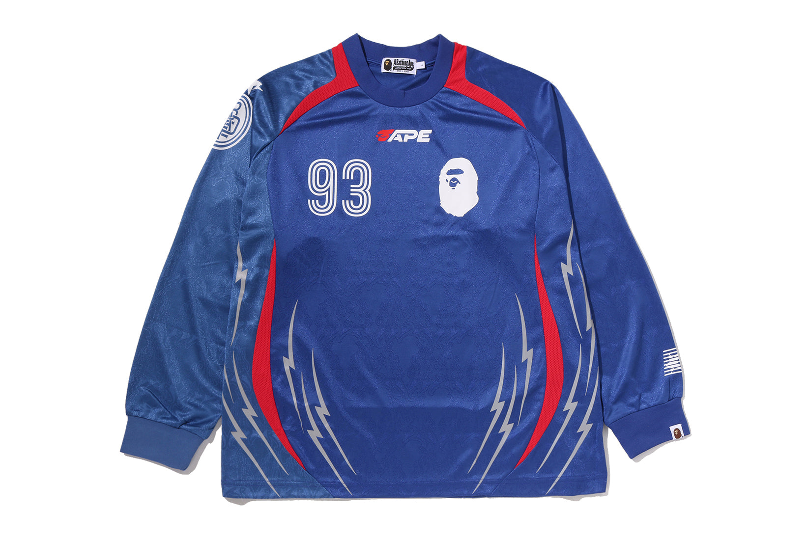 A BATHING APE® Multi Logo Relaxed Fit Football Ls Jersey | Bape