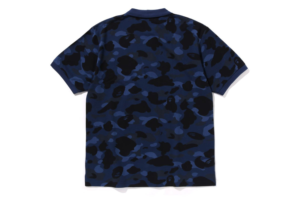 A BATHING APE® Color Camo Large Ape Head Relaxed Fit Polo Shirt