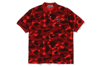 COLOR CAMO LARGE APE HEAD RELAXED FIT POLO SHIRT