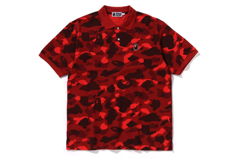 COLOR CAMO LARGE APE HEAD RELAXED FIT POLO SHIRT