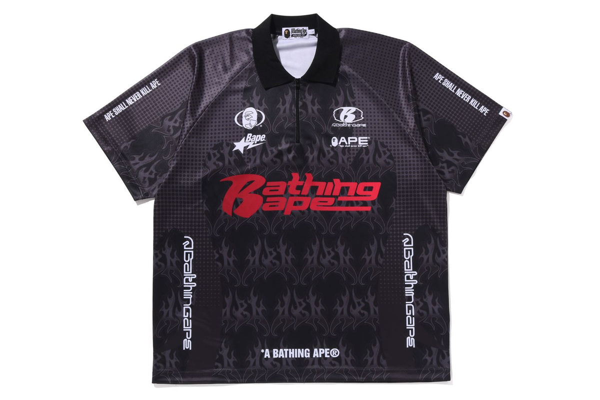 FLAME PATTERN OVERALL PRINT TEE