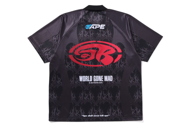 FLAME PATTERN OVERALL PRINT TEE