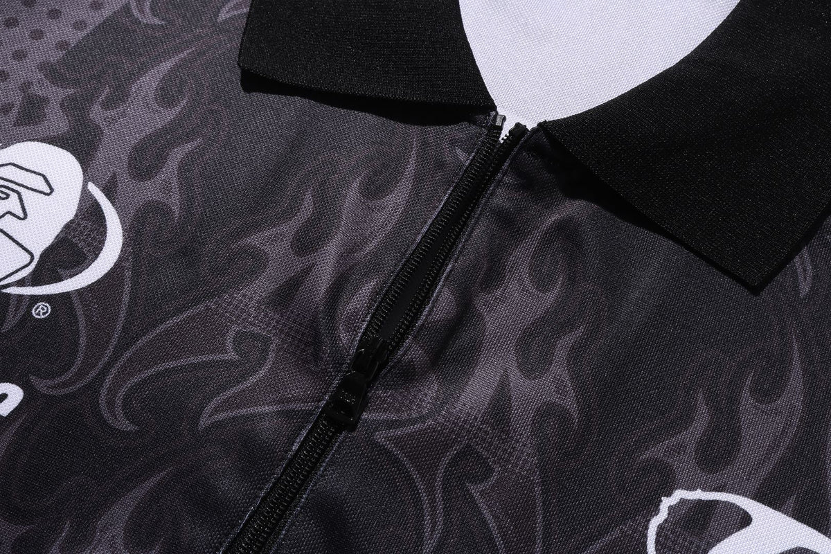 FLAME PATTERN OVERALL PRINT TEE