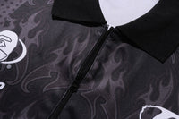 FLAME PATTERN OVERALL PRINT TEE