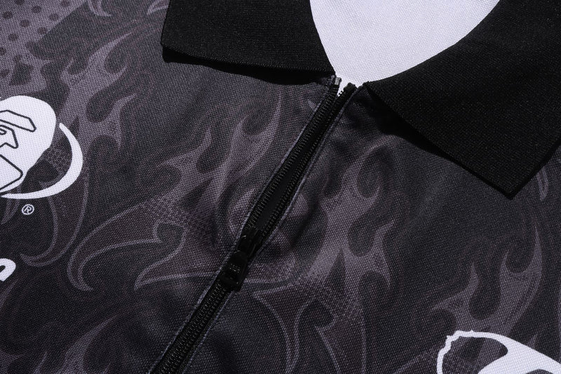 FLAME PATTERN OVERALL PRINT TEE