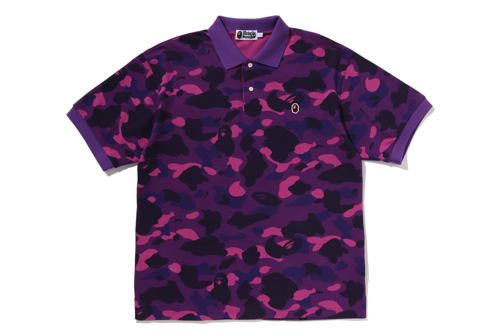 A BATHING APE® Color Camo One Point Relaxed Fit Polo | Bape