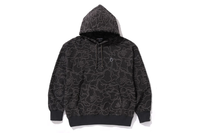 NEON CAMO JACQUARD RELAXED FIT PULLOVER HOODIE