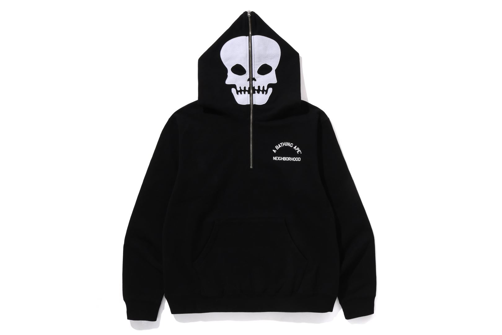 A BATHING APE® BAPE X NBHD - Two Face Half Zip Pullover Hoodie
