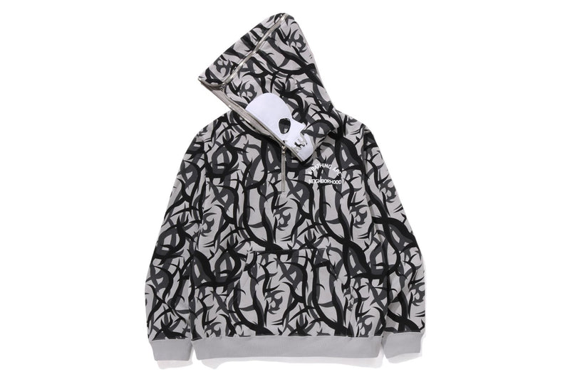 A BATHING APE® BAPE X NBHD Trial Camo Two Face Half Zip Pullover