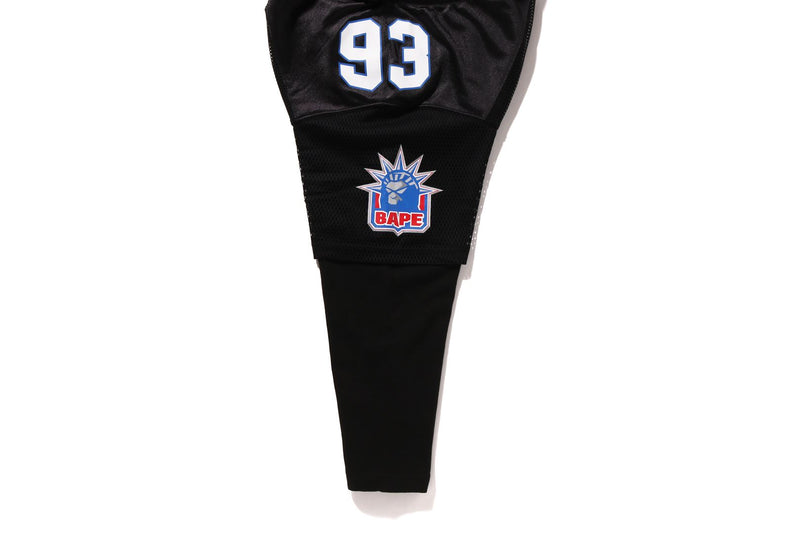 MULTI LOGO LAYERED SLEEVES RELAXED FIT FOOTBALL JERSEY