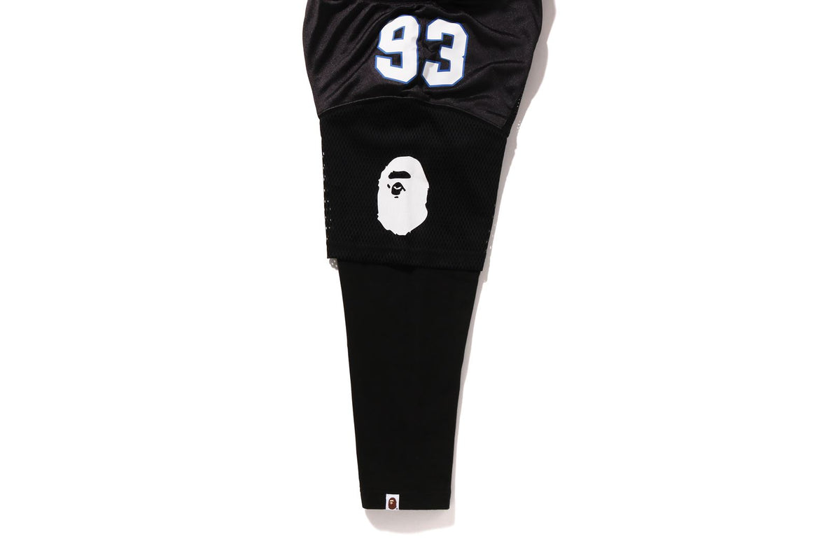 MULTI LOGO LAYERED SLEEVES RELAXED FIT FOOTBALL JERSEY